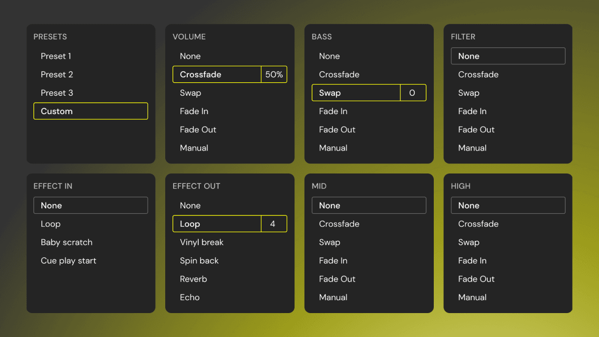 DJ.Studio's transition presets