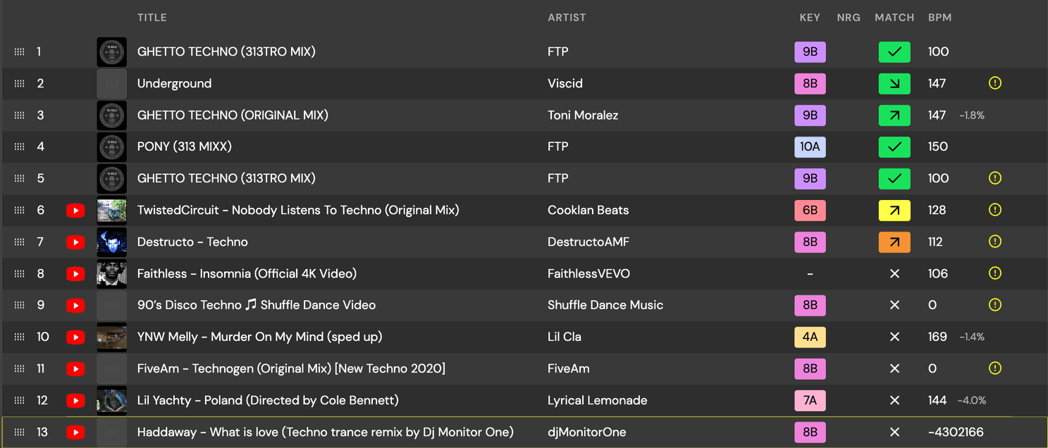 The DJ.Studio Library helps you find the right tracks for your mix