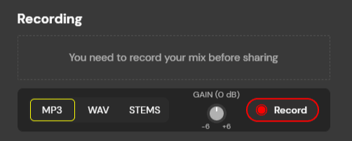 Record your mix